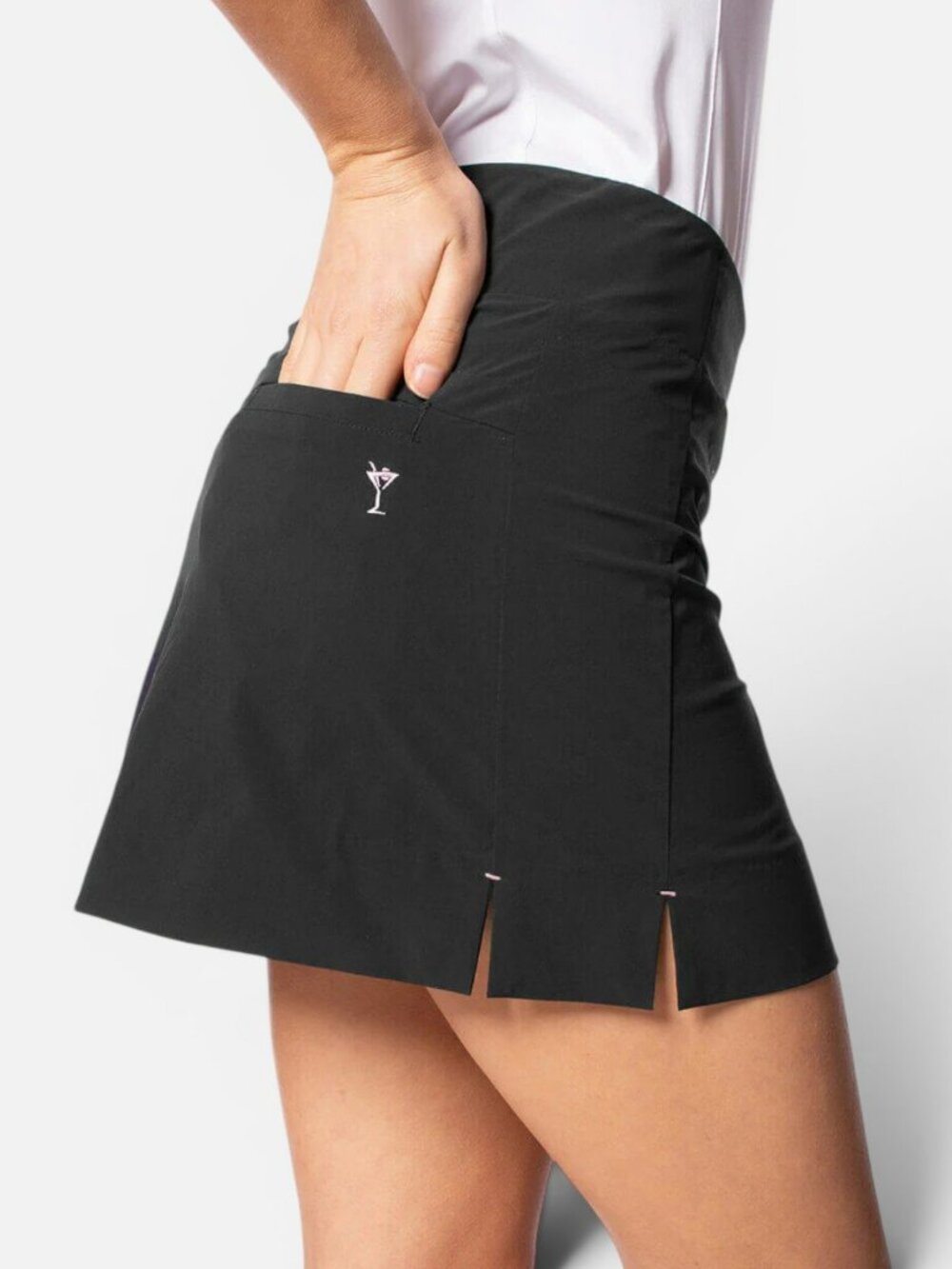 Golftini Be An Athlete Black Golf Skort Skirt Pull On Athletic Size Large